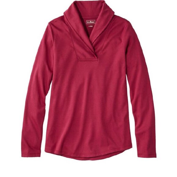 NWT LL Bean Women's Pullover, Long Sleeve, Shawl Collar - Picture 1 of 1